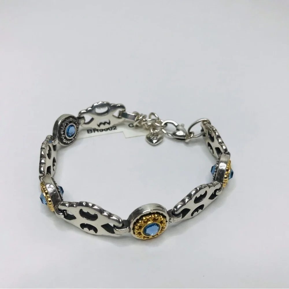 New BRIGHTON Silver Double Sided Blue Gem Bracelet